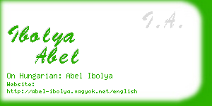 ibolya abel business card